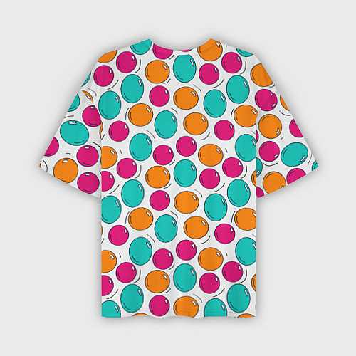Мужская футболка оверсайз Яркие цветные пузыри / 3D-принт – фото 2