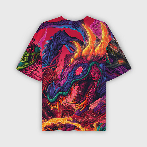 Мужская футболка оверсайз CS 2 hyper beast / 3D-принт – фото 2