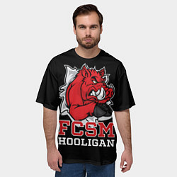 Футболка оверсайз мужская FCSM hooligan, цвет: 3D-принт — фото 2
