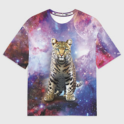 Мужская футболка оверсайз Space leopard