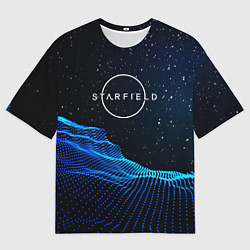 Футболка оверсайз мужская Space logo Starfield, цвет: 3D-принт