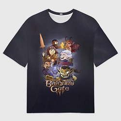 Футболка оверсайз мужская Спутники Baldurs Gate 3, цвет: 3D-принт