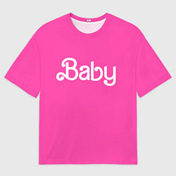 Футболка оверсайз мужская Барби ребенок, цвет: 3D-принт