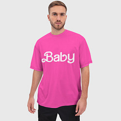 Футболка оверсайз мужская Барби ребенок, цвет: 3D-принт — фото 2