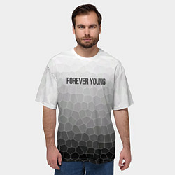 Футболка оверсайз мужская Forever young, цвет: 3D-принт — фото 2