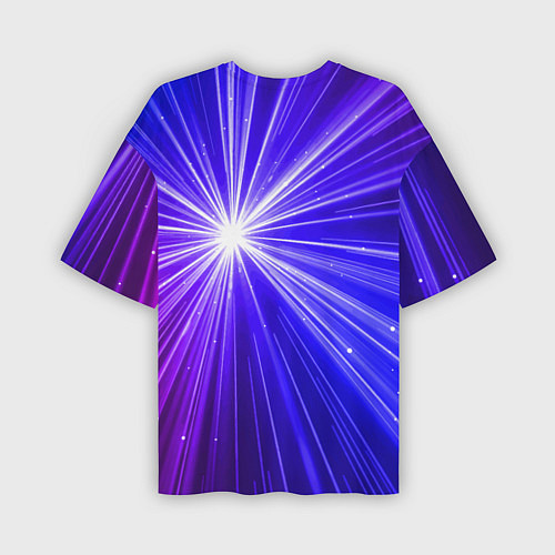 Мужская футболка оверсайз Космическое свечение / 3D-принт – фото 2