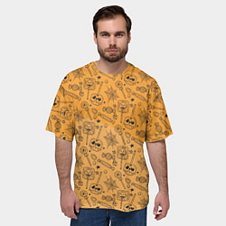 Футболка оверсайз мужская Хэлчупики, цвет: 3D-принт — фото 2