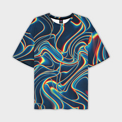Мужская футболка оверсайз Abstract waves