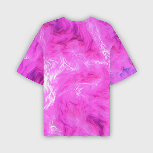 Мужская футболка оверсайз Розовый нежный фон / 3D-принт – фото 2