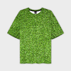 Футболка оверсайз мужская Зелёный газон, цвет: 3D-принт