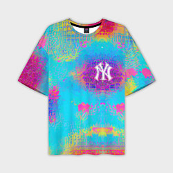 Футболка оверсайз мужская New York Yankees - baseball team - logo, цвет: 3D-принт