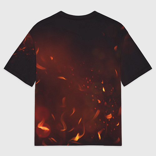 Мужская футболка оверсайз Дракон кот / 3D-принт – фото 2