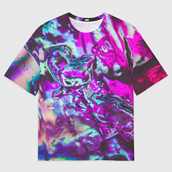 Мужская футболка оверсайз Жидкое буйство красок