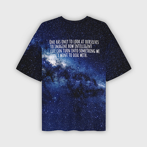 Мужская футболка оверсайз Вселенная Стивена Хокинга / 3D-принт – фото 2