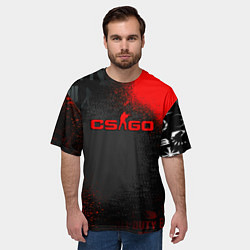 Футболка оверсайз мужская Counter strike logo game, цвет: 3D-принт — фото 2