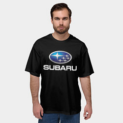 Футболка оверсайз мужская Subaru sport auto car, цвет: 3D-принт — фото 2