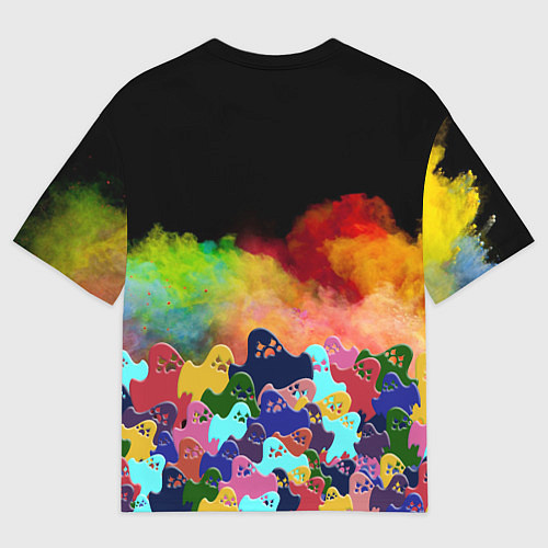 Мужская футболка оверсайз Приведения из дыма / 3D-принт – фото 2