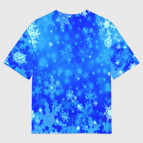 Мужская футболка оверсайз Красивая русская снегурочка / 3D-принт – фото 2