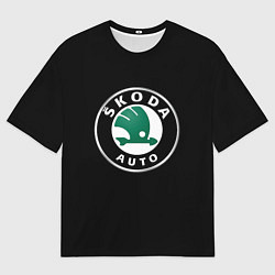 Мужская футболка оверсайз Skoda auto brend car
