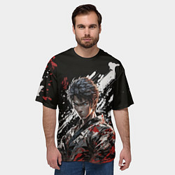 Футболка оверсайз мужская Воин в кимоно, цвет: 3D-принт — фото 2