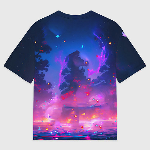 Мужская футболка оверсайз Шогун Райден - Геншин Импакт / 3D-принт – фото 2