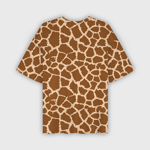 Мужская футболка оверсайз Кожа жирафа - giraffe / 3D-принт – фото 2