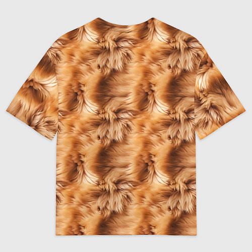 Мужская футболка оверсайз Меховой паттерн / 3D-принт – фото 2