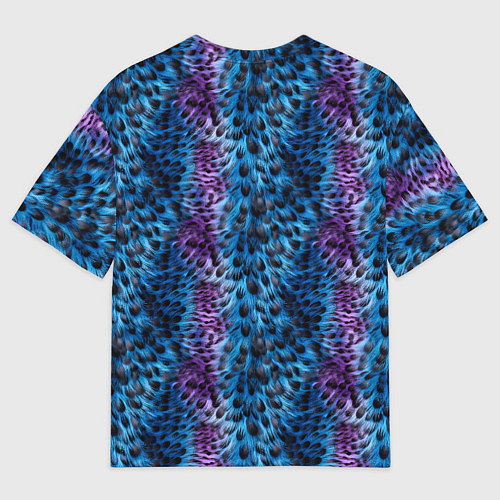 Мужская футболка оверсайз Текстура меха фантастического животного паттерн / 3D-принт – фото 2