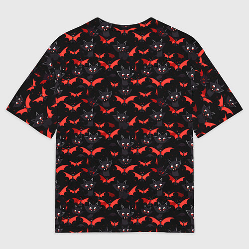 Мужская футболка оверсайз Летучие мыши на Хеллоуин / 3D-принт – фото 2
