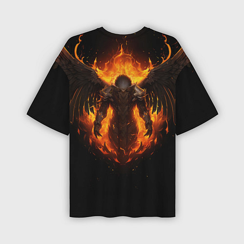 Мужская футболка оверсайз Пламенный Бог Тот / 3D-принт – фото 2