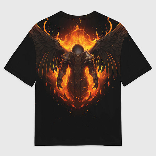 Мужская футболка оверсайз Пламенный Бог Тот / 3D-принт – фото 2