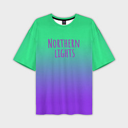 Футболка оверсайз мужская Northern lights gradient, цвет: 3D-принт