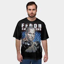 Футболка оверсайз мужская Фёдор Емельяненко - последний император, цвет: 3D-принт — фото 2