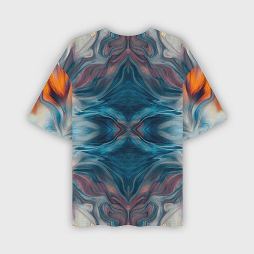 Мужская футболка оверсайз Абстрактные краски / 3D-принт – фото 2