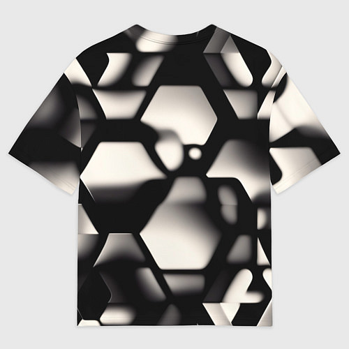 Мужская футболка оверсайз Зеркальные блики / 3D-принт – фото 2