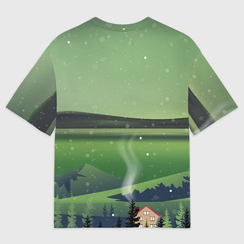 Мужская футболка оверсайз Зеленый дракончик 2024 / 3D-принт – фото 2