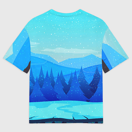 Мужская футболка оверсайз Дракон с подарком новый год / 3D-принт – фото 2