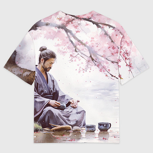 Мужская футболка оверсайз Сёгун / 3D-принт – фото 2