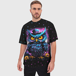 Футболка оверсайз мужская Magic owl, цвет: 3D-принт — фото 2