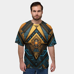 Футболка оверсайз мужская Узор в египетском стиле, цвет: 3D-принт — фото 2