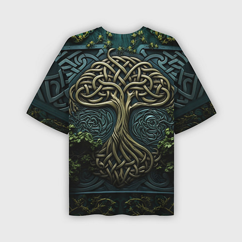 Мужская футболка оверсайз Дерево друидов / 3D-принт – фото 2