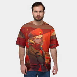 Футболка оверсайз мужская Девушка и интерьер СССР, цвет: 3D-принт — фото 2