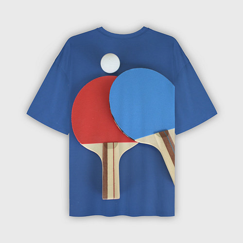 Мужская футболка оверсайз Теннисные ракетки / 3D-принт – фото 2