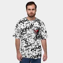 Футболка оверсайз мужская Berserk tattoo mask, цвет: 3D-принт — фото 2
