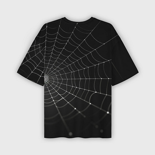 Мужская футболка оверсайз Паутина на черном фоне / 3D-принт – фото 2