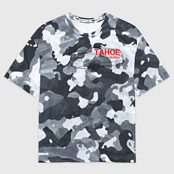 Футболка оверсайз мужская Chevrolet tahoe military тахо, цвет: 3D-принт