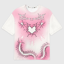 Футболка оверсайз мужская Сердце сколопендры, цвет: 3D-принт