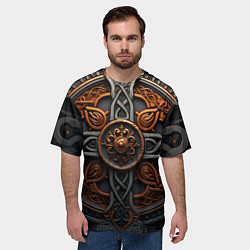 Футболка оверсайз мужская Орнамент в викингском стиле, цвет: 3D-принт — фото 2