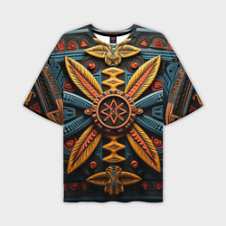 Мужская футболка оверсайз Орнамент в стиле африканских племён