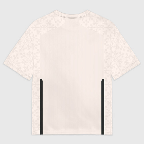 Мужская футболка оверсайз ФК Рома форма 23-24 гостевая / 3D-принт – фото 2